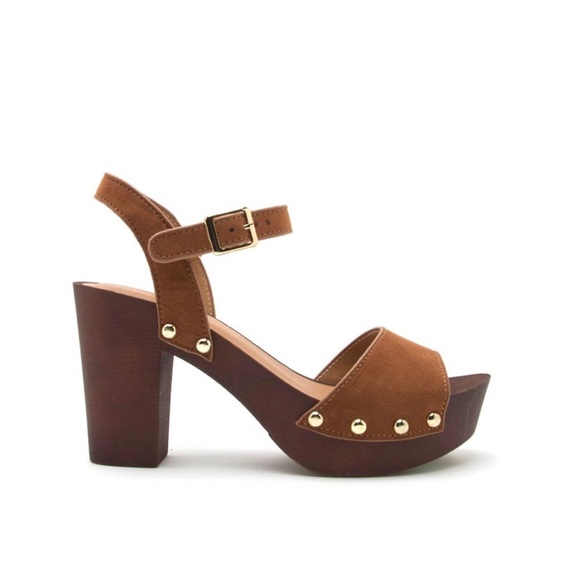 One band ankle strap sandal chestnut suede - Picture 3 of 5